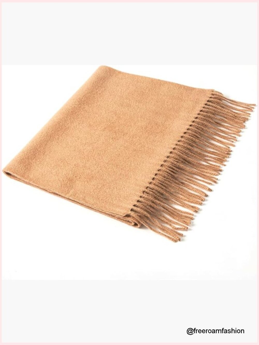 Ultra Soft Pure Cashmere Scarf Shawl Wrap with Fringed Edges